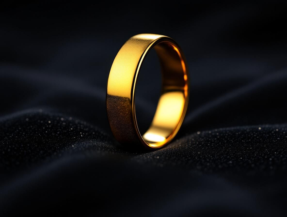 Plain gold ring band